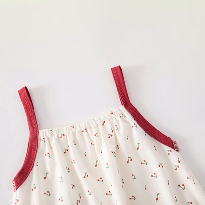 Baby White/Brown Print Straps Romper - image 7
