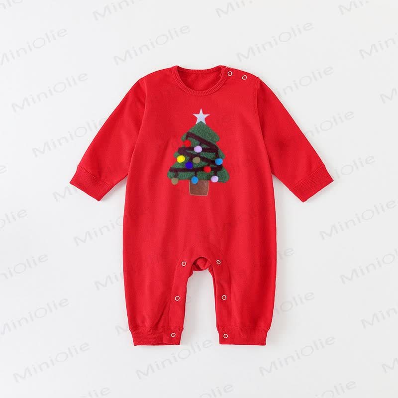 Family Matching Christmas Tree Sweatshirt - Red - Romper: 18-24M - image 4