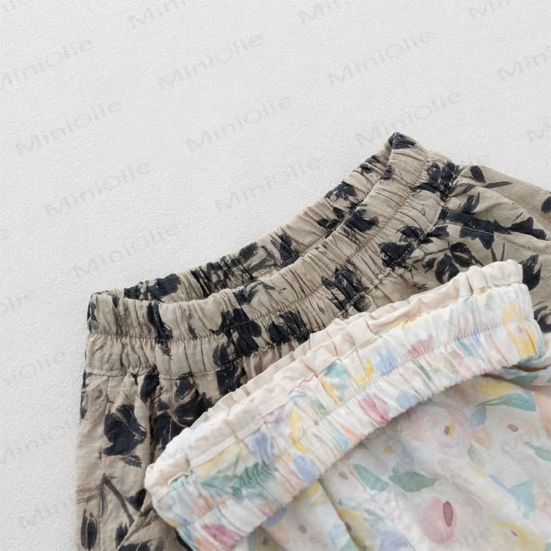Toddler Girls Pastel Floral Print Shorts - image 4