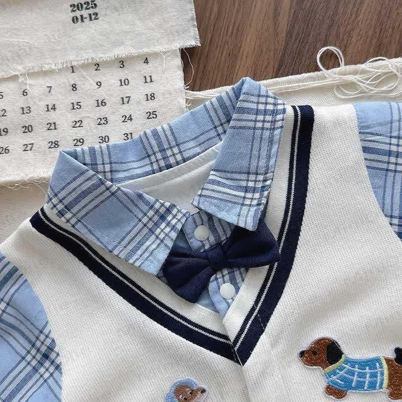 Baby Gentleman Puppy Patch Romper - image 17