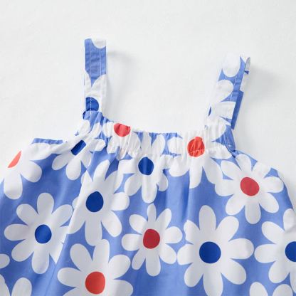 Baby Toddler Daisy Blue Top and Shorts 2-piece Set - image 4