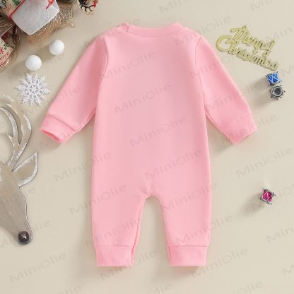 SANTA BABY MERRY MINI Baby Slogan Romper - image 7