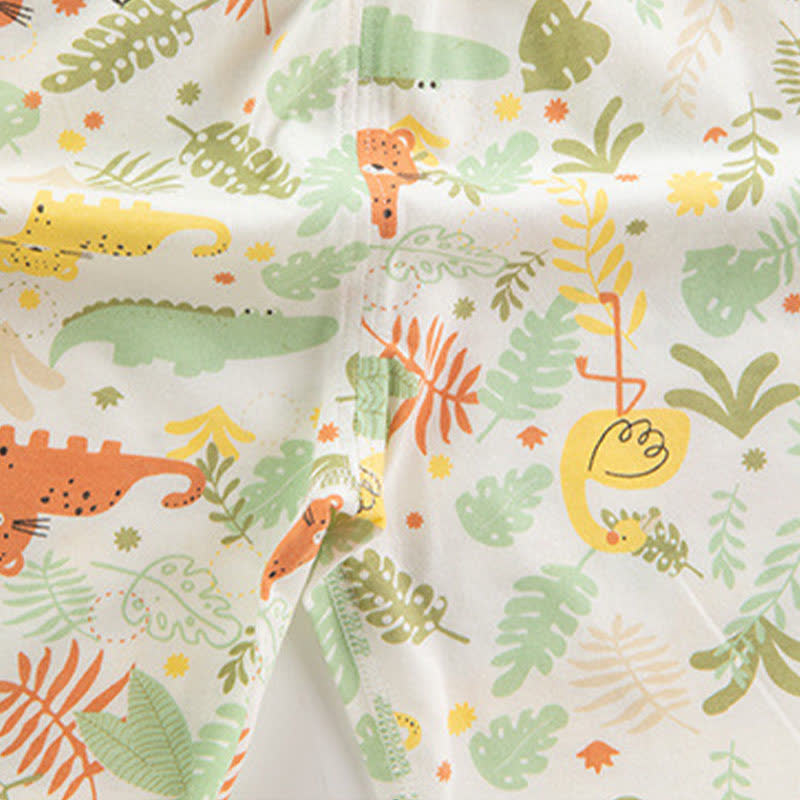 Baby White Cartoon Print Cuffed Pants - image 7