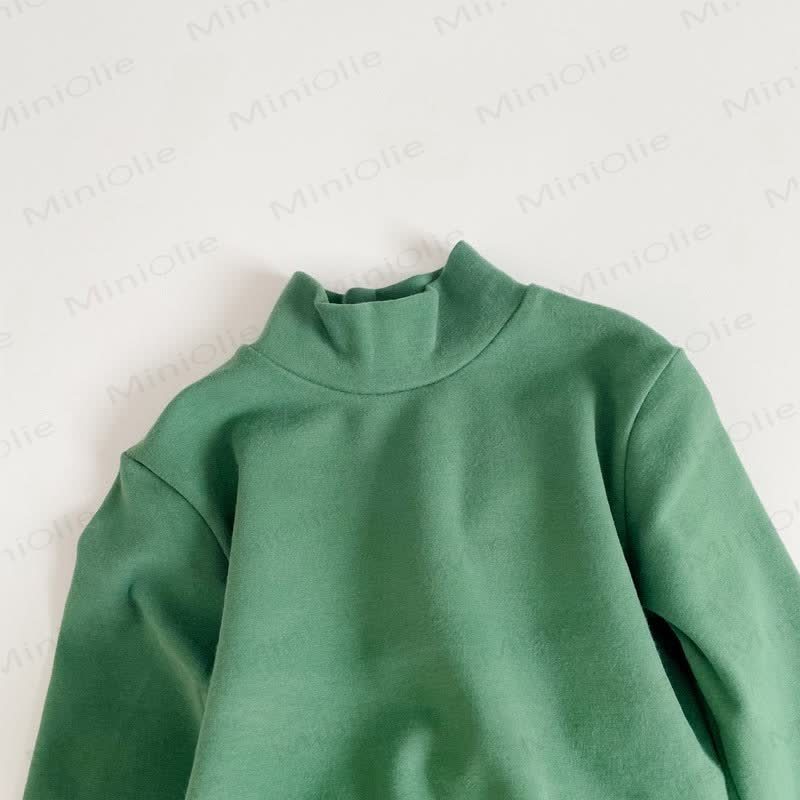 Toddler Retro Solid Color Soft T-shirt - Green - 9-11T - image 5
