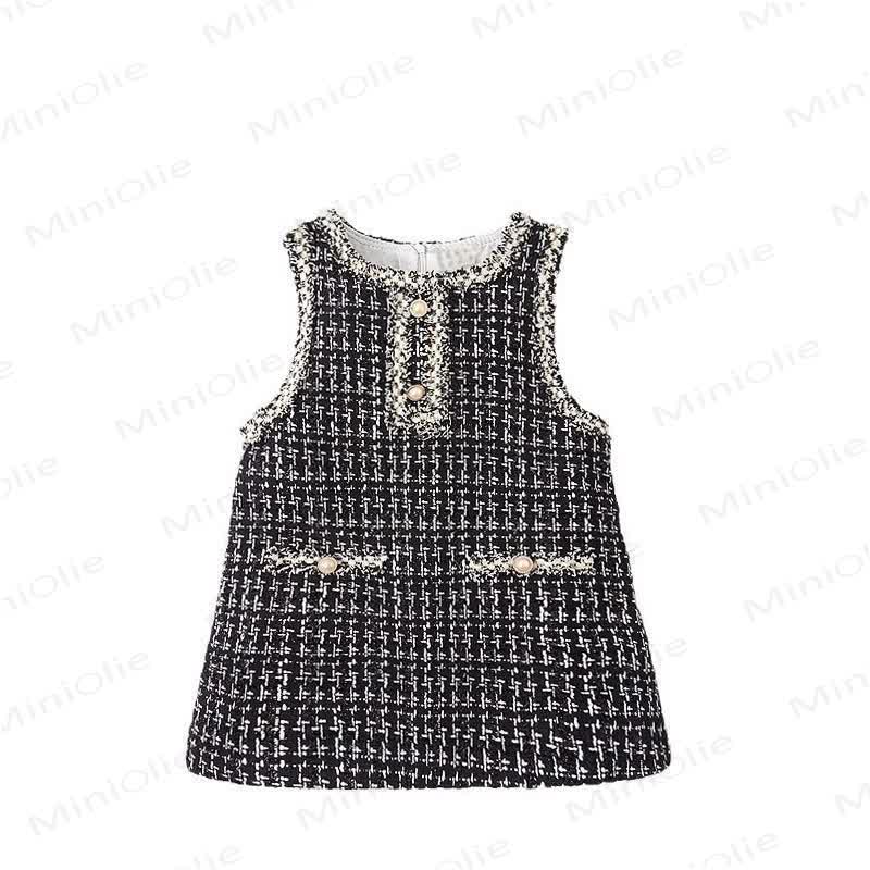 Toddler Girl Black Chanel-inspired Dress - Sleeveless Dress - 8Y - image 4