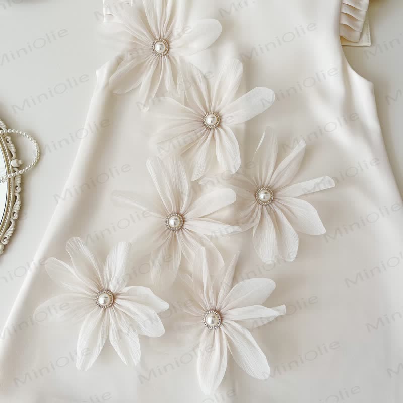 Toddler 3D Flower Sleeveless Graceful Dress - image 6