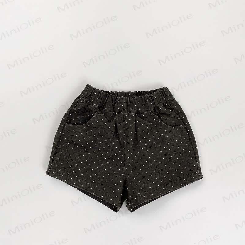 Toddler Polka Dot Shorts - Dark Grey - 6-7T - image 5