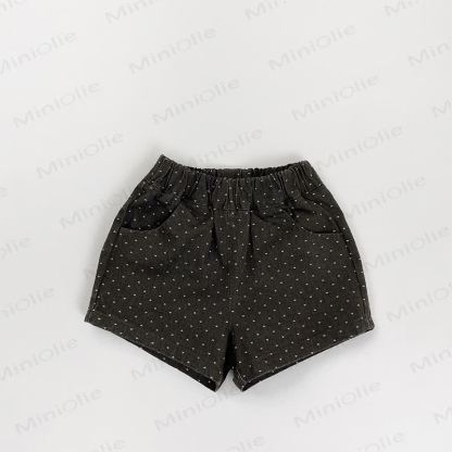 Toddler Polka Dot Shorts - Dark Grey - 6-7T - image 5
