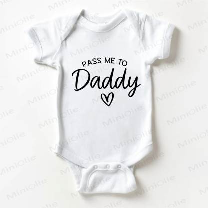 PASS ME TO DADDY Baby White Bodysuit - White - 18-24M - image 1