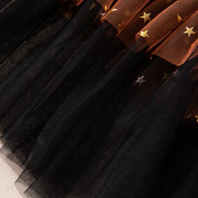 Toddler Girl Star Black Tulle Costume Cape Set - image 4