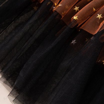 Toddler Girl Star Black Tulle Costume Cape Set - image 4