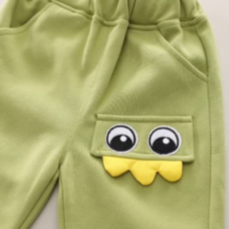 YAYALE Toddler Boy Striped Dino Applique Top and Pants 2-piece Set - image 9