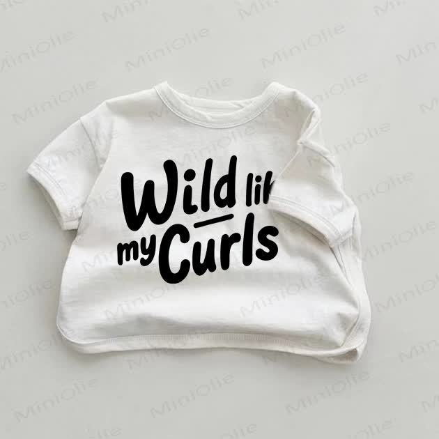 WILD LIKE MY CURLS Baby White T-shirt - White - 18-24M - image 1