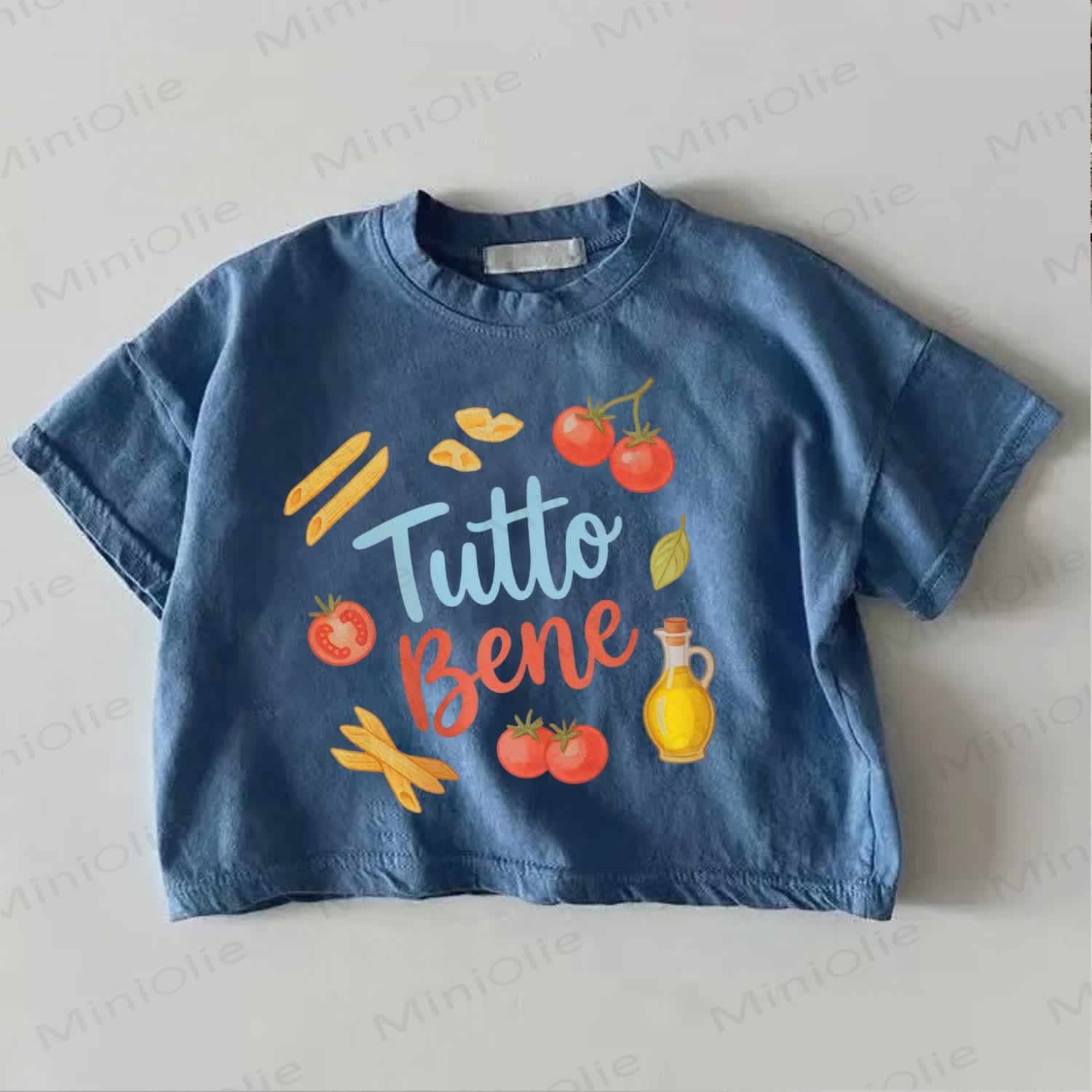 TUTTO BENE Baby Penne Print Blue T-shirt - Blue - 18-24M - image 1
