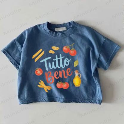 TUTTO BENE Baby Penne Print Blue T-shirt - Blue - 18-24M - image 1