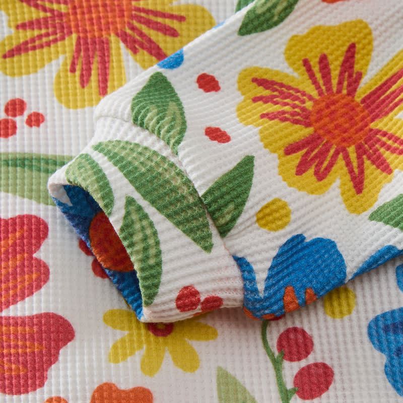 Baby Colorful Flower Waffle 2-piece Set - image 5