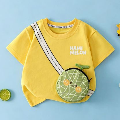 Toddler Smiley Fruit 3D Crossbody Bag T-Shirt - Yellow - 8-9T - image 3