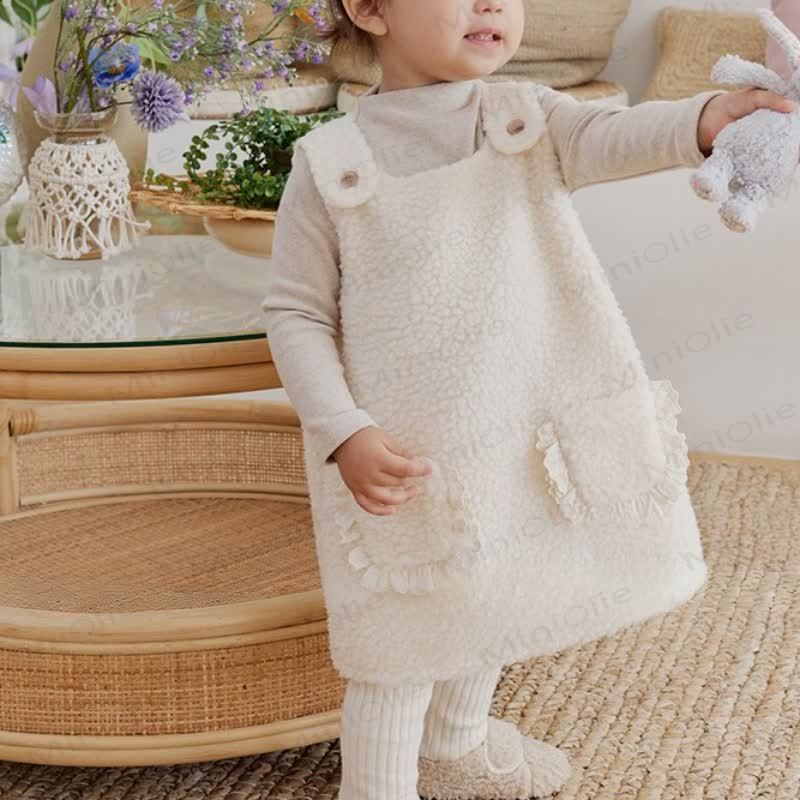 Baby Toddler Girl Solid Color Lace Sleeveless Dress - image 3