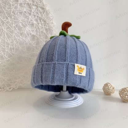 Baby Pumpkin Lovely Knitted Beanie - Blue - 3-24M - image 14