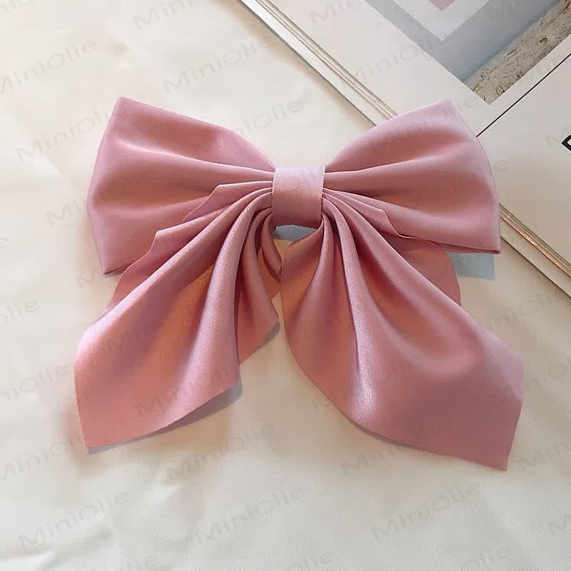 1PC Baby Plain Bow Hair Clip - Pink - image 13