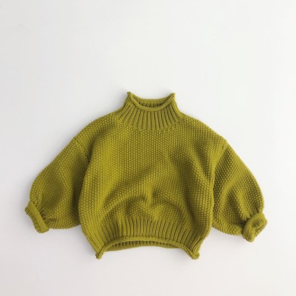 Toddler Boy Retro Turtleneck Sweater - Mustard - 7-9T - image 3