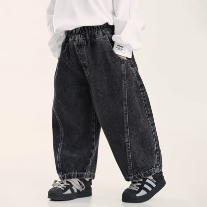 Toddler Boys Black Denim Pants - image 2