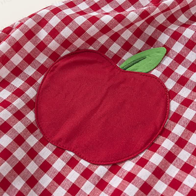 Toddler Apple Red Plaid Sleeveless Dress - image 9