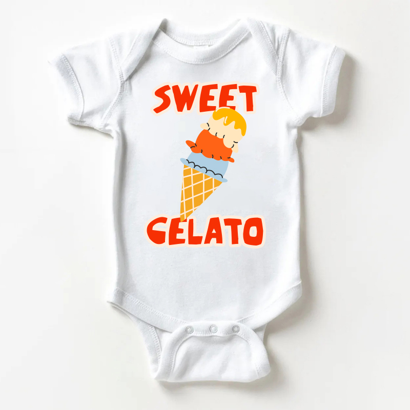SWEET GELATO  Baby Slogan White Bodysuit - White - 18-24M - image 1