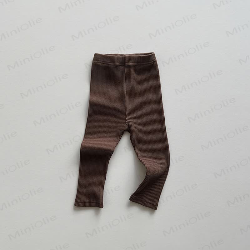 Baby Toddler Ribbed/Striped Leggings - Brown - 6-7T - image 5