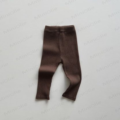 Baby Toddler Ribbed/Striped Leggings - Brown - 6-7T - image 5