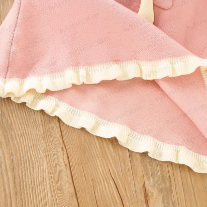 Toddler Girl Bow Bunny Knitted Dress - image 7