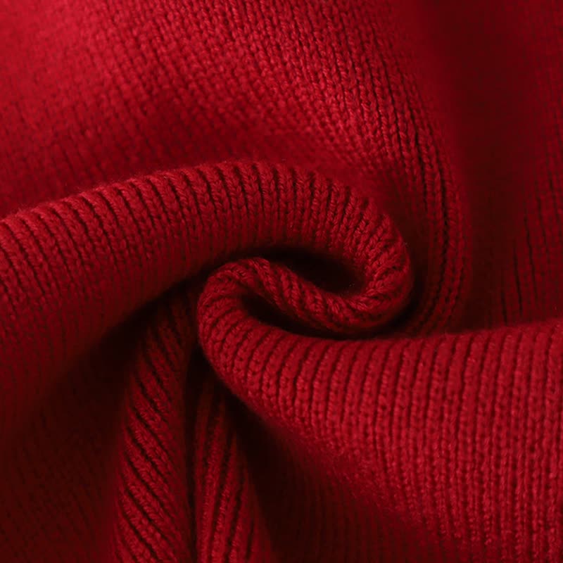 Toddler Girl Bow Knit Christmas Dress - image 9