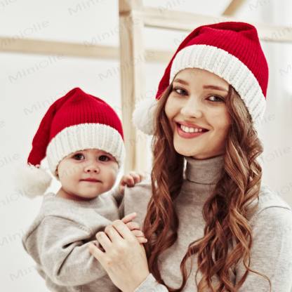 Baby Red Christmas Knitted Warm Beanie - image 5