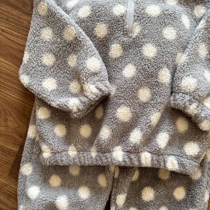 Toddler Kid Dot Sherpa 2-piece Set - Grey - 12Y - image 10