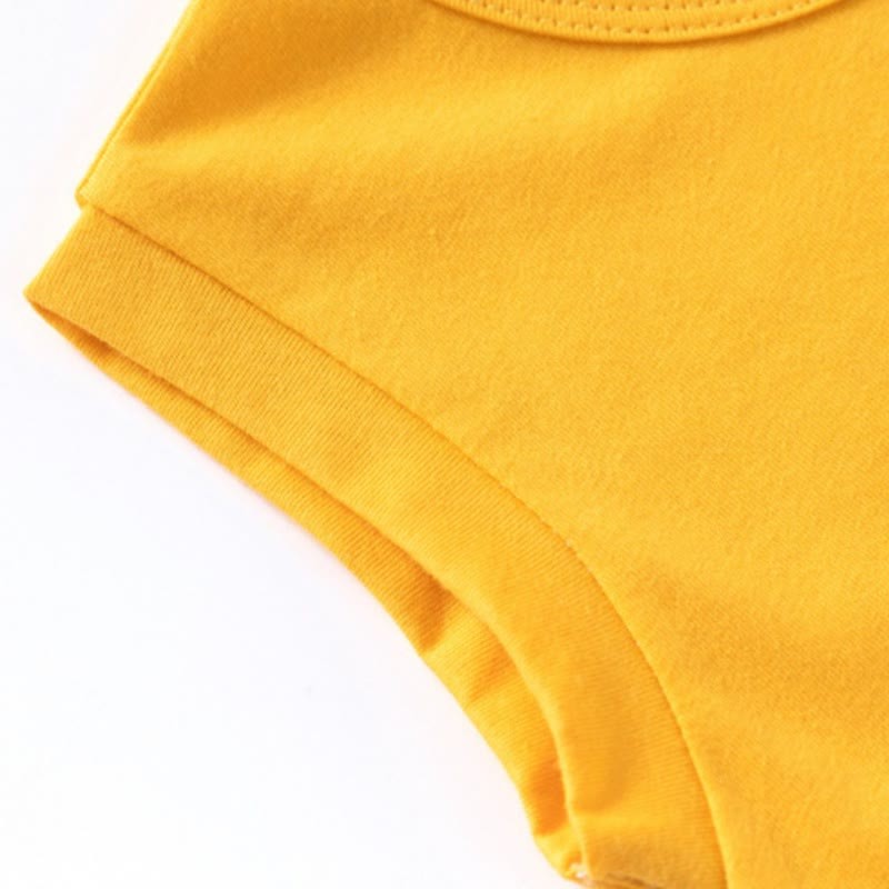 Baby Cartoon Patch Colorblock Sleeveless Onesie - image 17
