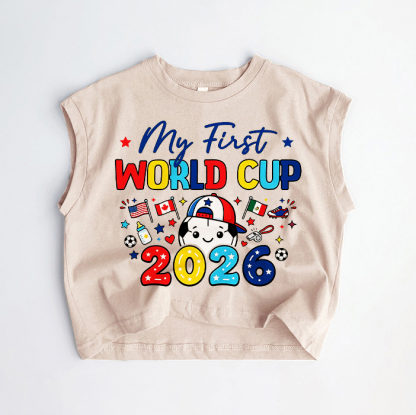 MY FIRST WORLD CUP 2026 Baby Toddler Khaki Tank Top - Khaki - 3-5T - image 1