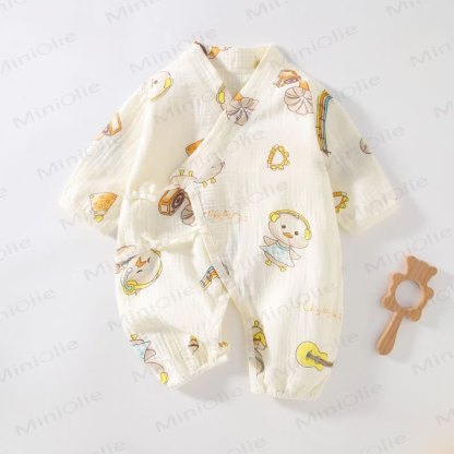 Baby Cartoon Animal Kimono Romper - Duck - 18-24M - image 3