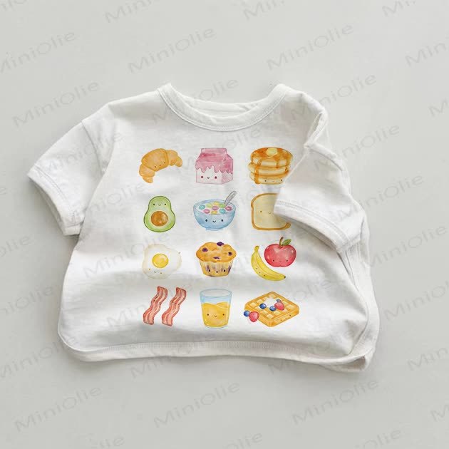 Baby Breakfast Food White T-shirt - White - 18-24M - image 1