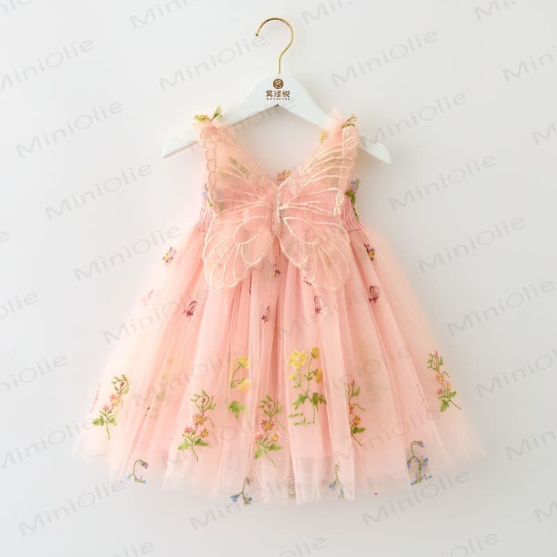 Baby Toddler Girl Butterfly Flower Mesh Dress - Pink - 8Y - image 8