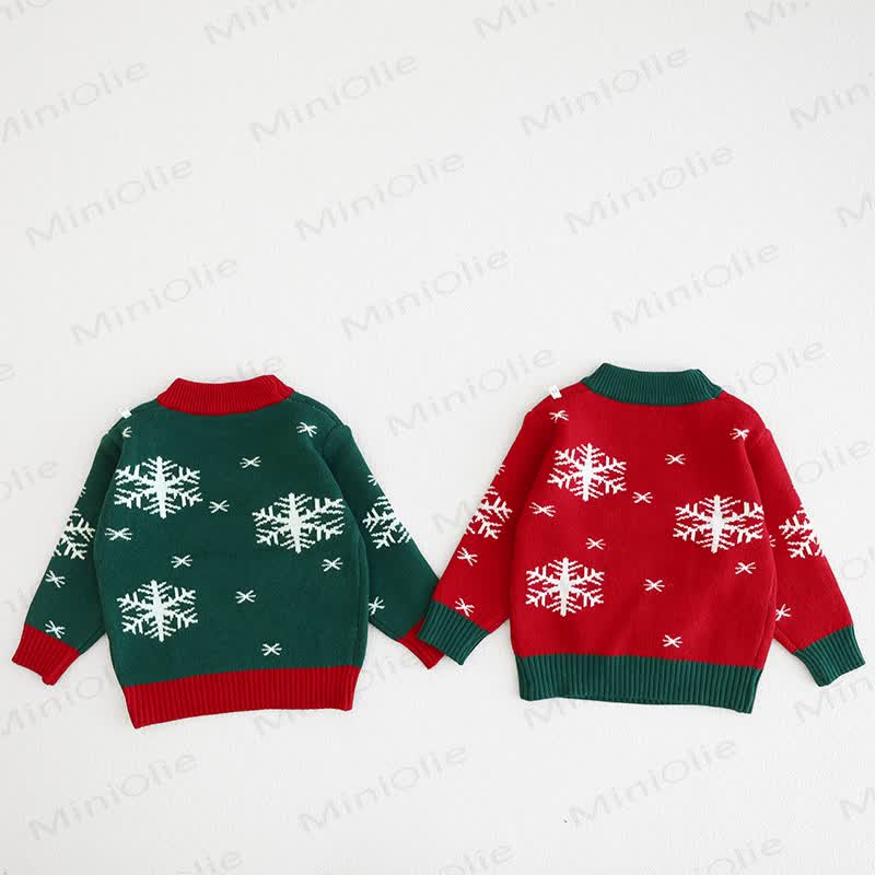 Toddler Lovely Reindeer Snow Knitted Sweater - image 3