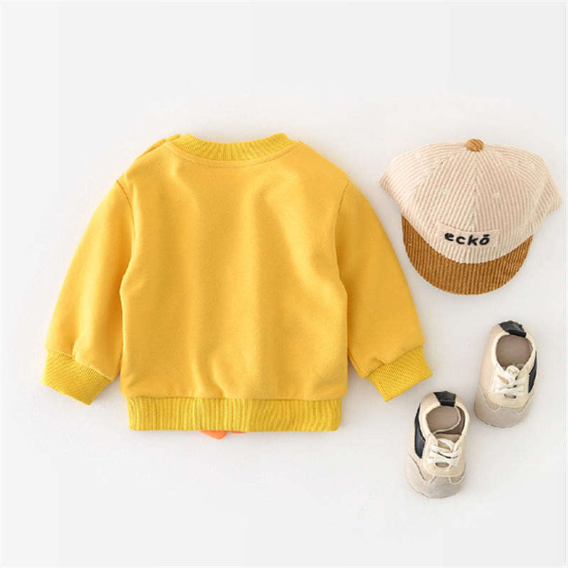  CUTE DUCK Baby Yellow Sweatshirt Romper - image 3