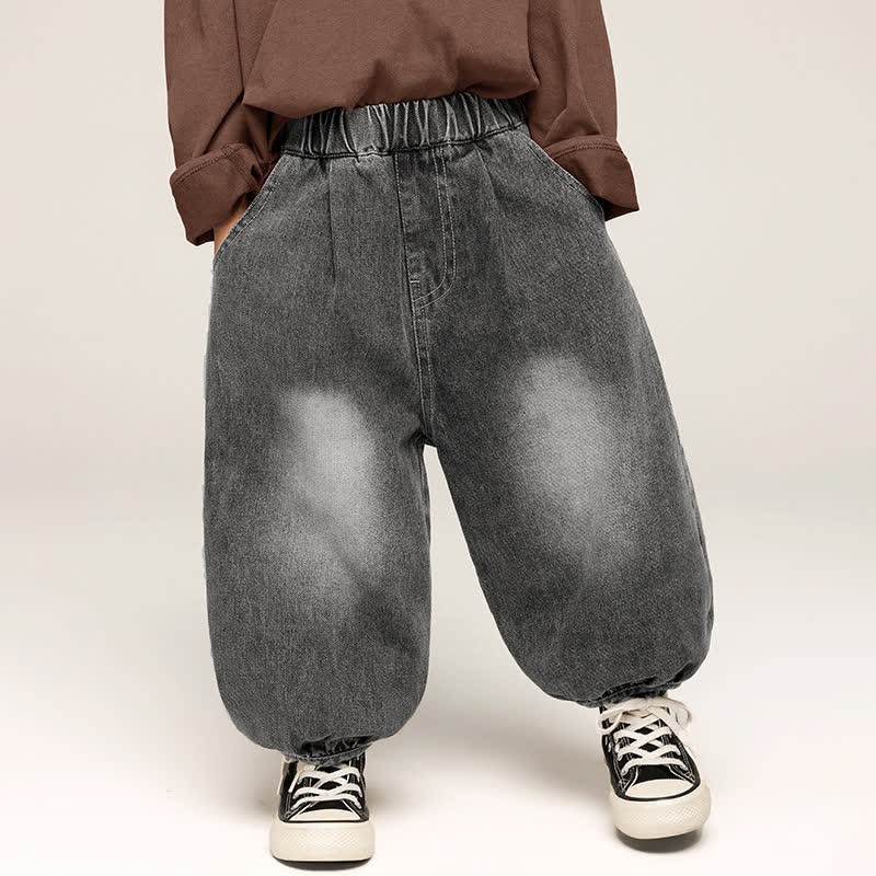 Toddler Simple Denim Jogger Pants - Black - 10Y - image 10