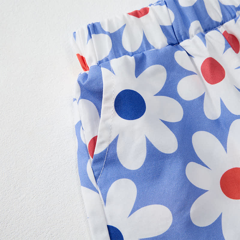 Baby Toddler Daisy Blue Top and Shorts 2-piece Set - image 6