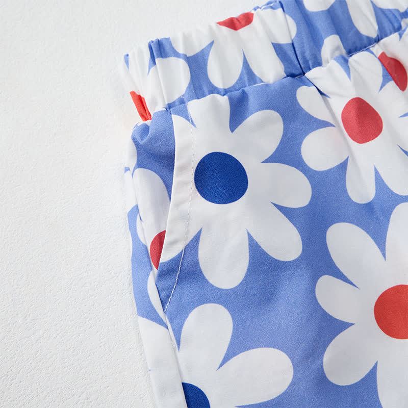 Baby Toddler Daisy Blue Top and Shorts 2-piece Set - image 6