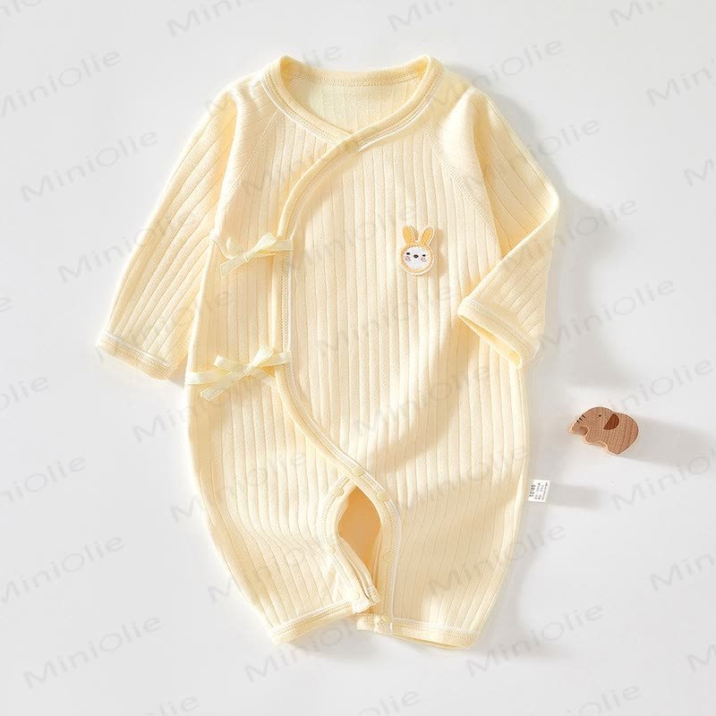 Baby Bunny Seamless Kimono Romper - Yellow - 3-6M - image 2