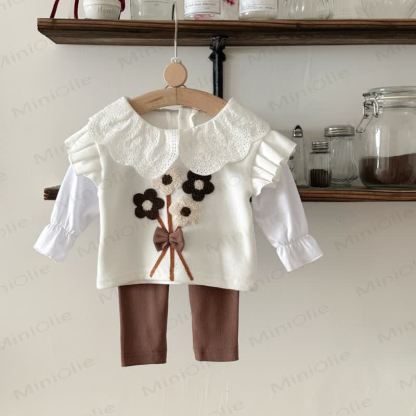 Baby Girl Flower Lace 2-piece Set - image 7