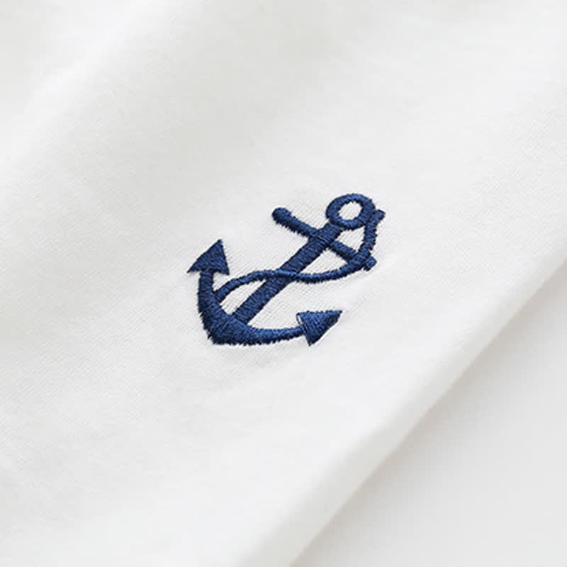 Toddler Baby Classic Nautical Sailor Collar Top and Shorts 2-piece Set - image 14