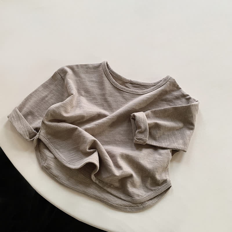 Toddler Boy Solid Color Loose Shirt - Grey - 7-9T - image 3