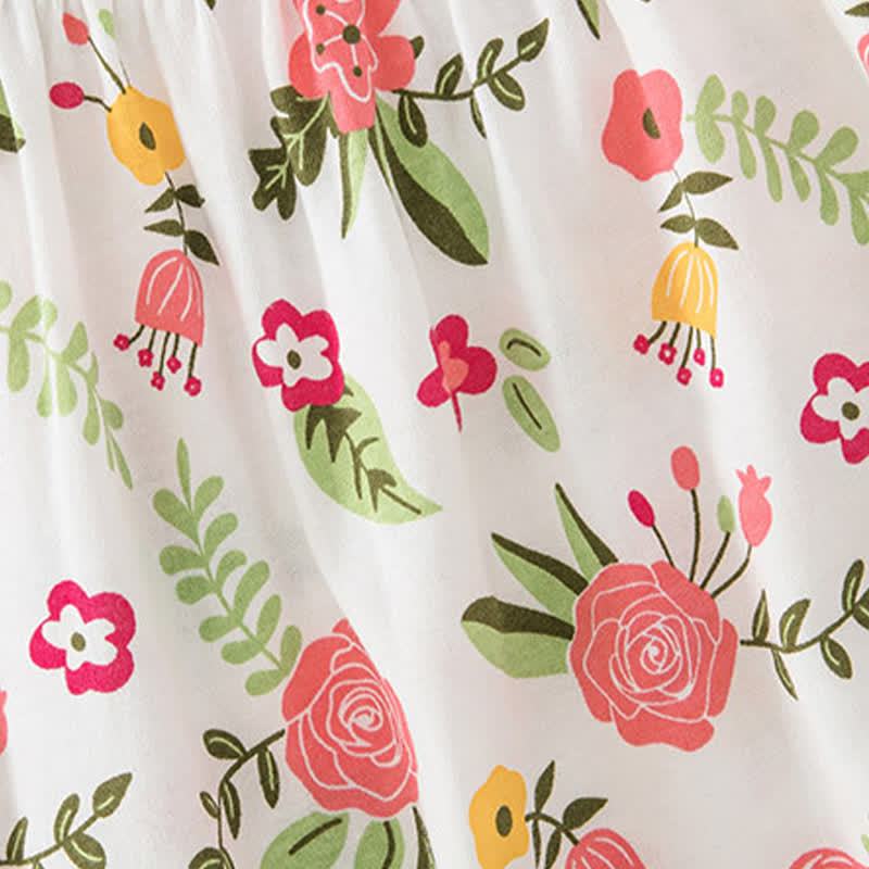 Baby Girl Floral Print Cotton Dress - image 9