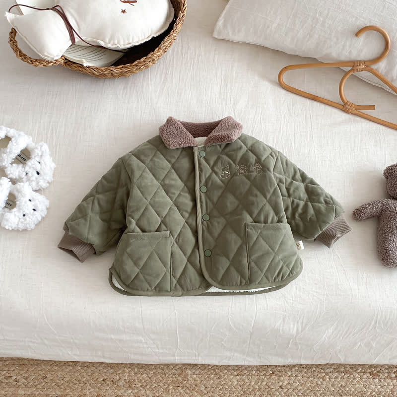 Baby Toddler Quilting Quilted Outerwear - Green - 5-7T - image 5
